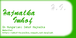 hajnalka imhof business card